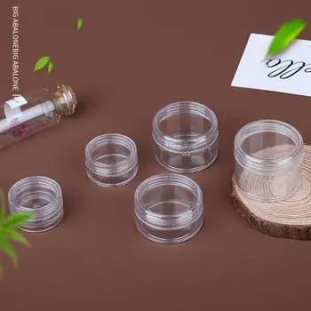 10/15/20 г PS Крем и пудра Дорожный набор флаконов - Круглое дно Косметическая упаковка 3g;Green cover;PS зелёный