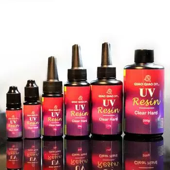 10/15/25/60/120/200 г УФ-смолы, твердый клей, ультрафиолетовый прозрачный светодиодный лак для самостоятельного изготовления 10g