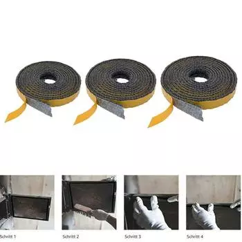 10/15 мм самоклеящаяся уплотнительная веревка для камина, черный уплотнительный шнур, новая прокладка для печи, дровяная печь