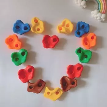 10/15 шт. пластиковые детские скалолазание деревянные настенные камни ручки для ног ручки наборы игры для детей альпинистское оборудование детская игра