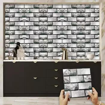 10/15 см романтическая розовая наклейка на плитку, кухонный шкаф, туалетные наклейки на стены, домашний декор, водонепроницаемые самоклеящиеся художественные обои 10cmX10cmX10pcs серый