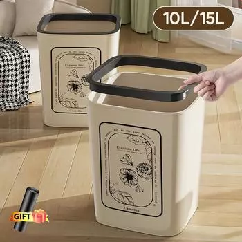 10/15л мусорное ведро пластиковая корзина для мусора мусорный контейнер контейнер для ванной комнаты офиса спальни кухни дома детской комнаты квадратный