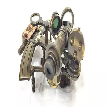 10,16 см Кельвин Хьюз Лондон 1917 Латунный морской секстант Морской морской секстант Латунный секстант