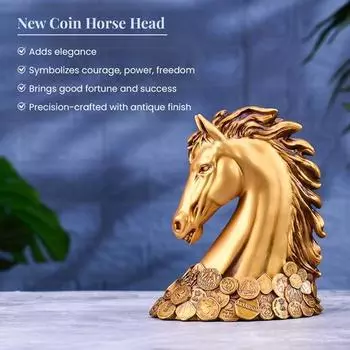 10,16 см Новая монета с изображением головы лошади, уникальная монета для любителей конного спорта,