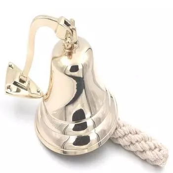 10.16 см сплошной корабль паб дверь школьный ужин прием домашний декор настенный подвесной колокольчик