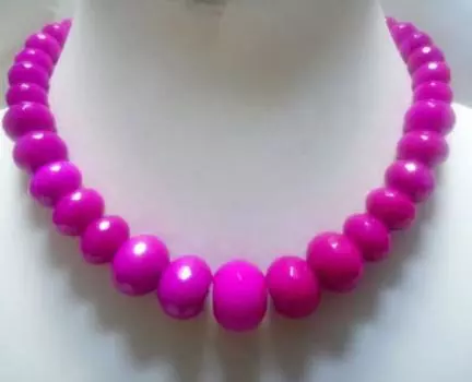 10-18 мм градуированные граненые бусины персикового цвета из нефрита, ожерелье из нити, застежка gp, 18 дюймов