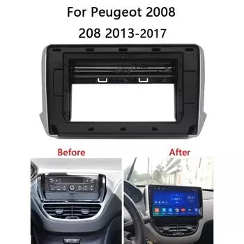 10.1 2 Din головное устройство автомобильного радиоприемника для Peugeot 2008 2013-2017 Авто Стерео Аудио Плеер Панель Комплект Приборной Панели Рамка Лицевая Панель 10.1 inch