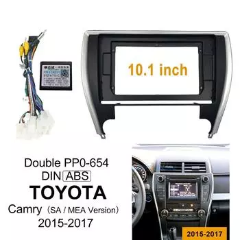 10,1-дюймовая автомобильная панель для TOYOTA CAMRY 2015-2017 SA/MEA версия Double Din Dvd аудио адаптер рамка комплекты отделки приборной панели With canbus