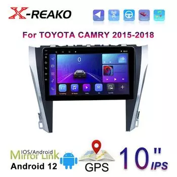 10,1-дюймовая магнитола Android 12.0 для Toyota Camry 2015-2018 GPS Navi Car Stereo Multimedia Player Digital TV 1+32