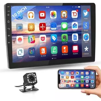 10,1-дюймовый двойной 2 DIN автомобильный стерео радио Android 11 GPS Wi-Fi сенсорный экран универсальный авто радио медиаплеер Bluetooth USB FM камера 10INCH 1-16G