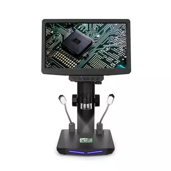 10,1-дюймовый настольный цифровой микроскоп для взрослых, увеличение 50X-1600X, экран IPS, фото 8 МП, разрешение 1080P V