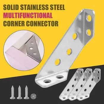 10/1 комплект угловых кронштейнов из нержавеющей стали для мебели, угловой соединитель для полок, крепежная рама для шкафа, угловая распорка с винтом