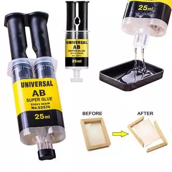 10-1 шт 25 мл клей для ремонта металла эпоксидная смола AB литейный клей термостойкий водостойкий герметик клей для железа/пластика/дерева/керамики