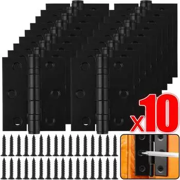 10/1 шт 2-дюймовая дверная петля из нержавеющей стали плоские петли оконные петли для шкафов дверной соединитель книжный шкаф деревянная коробка мебельная фурнитура