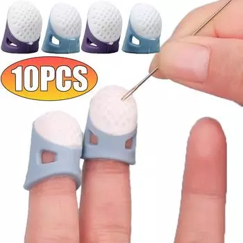 10/1 шт силиконовый чехол для шитья наперсток противоскользящий протектор для пальцев полый защитный чехол для пальцев DIY ремесла швейный инструмент As picture
