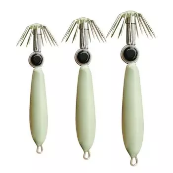10/1 шт. светящийся джиг-крючок для каракатиц и кальмаров, все для рыболовных приманок, светящиеся приманки в виде осьминога, искусственная приманка, жесткая приманка для приманки, наживка для креветок Small