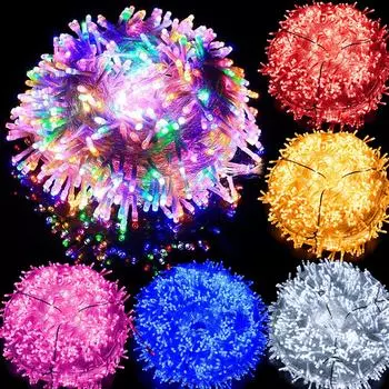 10/1M светодиодные рождественские гирлянды на батарейках гирлянда водонепроницаемая садовая рождественская свадьба праздничное декоративн 1M 10LEDS жёлтый