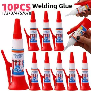 10-1Pcs 50ml Powerful Welding Repair Glue Universal Superglue Oily Liquid Metal Welding Filler Fast Dry for Metal Wood Leather 1PCS