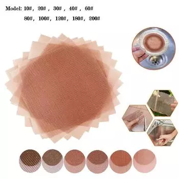 10~200# защитный тканевый фильтр, медная сетка, грубая плотная марлевая сетка, медное сито 20# 7.5x7.5cm