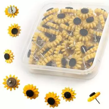 10/20/30/40/50 шт. фото настенный декор подсолнух кнопки DIY цветные кнопки цветок канцелярские принадлежности 10Pcs