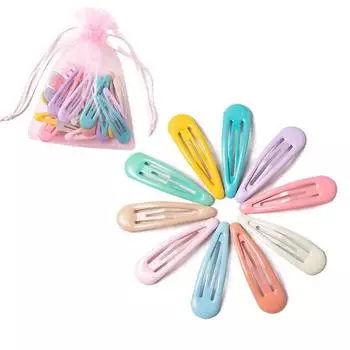 10/20/30/40/Set Women Girls Cute Colorful Waterdrop Shape Hair Clips Sweet Hairpins Barrettes Slid Clip Fashion Hair Accessories