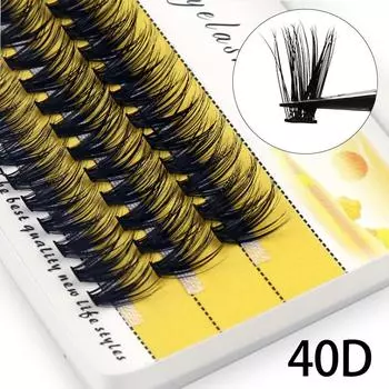 10/20/30/40D норковые ресницы 1 коробка/60 связок Натуральное наращивание ресниц Россия Индивидуальный кластер ресниц Инструменты для макияжа Ресницы C&0.07mm&8mm