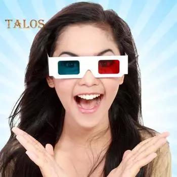 10/20/30/50/100 пар красные, синие стерео очки 3D бумажные очки складной бумажный храм 3D очки украшение из пленки 20PCS