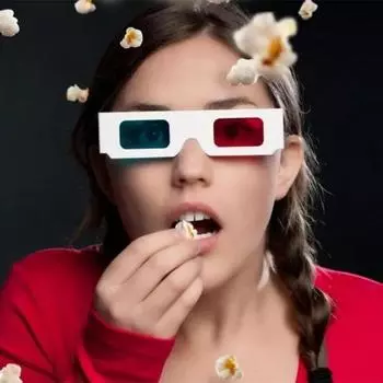 10/20/30/50/100 пар красные, синие стерео очки 3D бумажные очки складной бумажный храм 3D очки украшение из пленки 20PCS