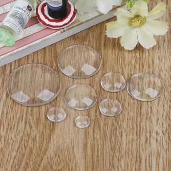 10/20/30/50 шт. прозрачное кольцо для лица, стеклянные бусины, изготовление ювелирных изделий, браслет, ожерелье, серьги, аксессуары 25mm 10pcs