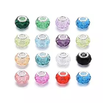 10/20/30/50 штук смоляная бусина с большим отверстием, декоративная бусина, бусина для рукоделия, европейская бусина-шарм, сделай сам, браслет, ожерелье, серьги, производство ювелирных изделий 10pcs