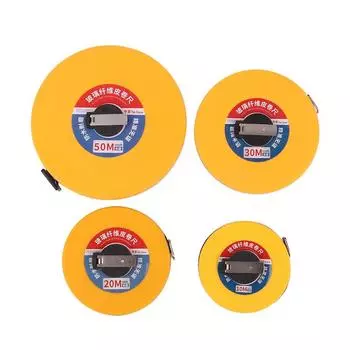 10/20/30/50M Длинная стекловолоконная рулетка с двухсторонней печатью, дюймовая/метрическая круглая рулетка для строительных работ, инструменты 10M