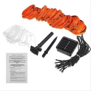 10/20/30 LEDs Solar Halloween Pumpkin String Lights Waterproof Outdoor Decor Fairy Lights Christmas Orange Pumpkin Lantern Lamp 3.5m 10leds теплый белый