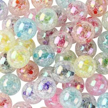 10/20/30 шт. 16 мм бусины из жевательной резинки 11 цветов акриловые трещины круглые бусины из жевательной резинки AB цвета большие бусины изготовление ювелирных изделий оптом 10pcs