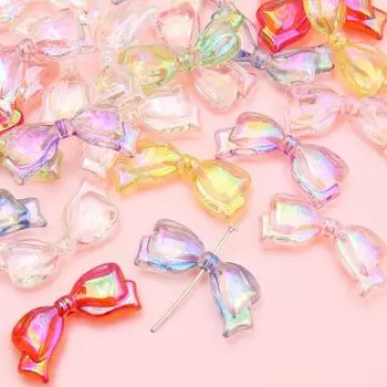 10/20/30 шт 36 * 5 мм красочные милые ленточные банты большие акриловые бусины телефон подвесная веревка брелок ручка аксессуары, DIY красочные подвески бусины ювелирные изделия браслет 10pcs