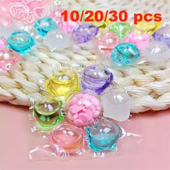 10/20/30 шт. 7-в-1 гель для стирки, долговечные ароматные гранулы для стирки, смягчающие, дезактивирующие, концентрированные жидкие чистящие средства A