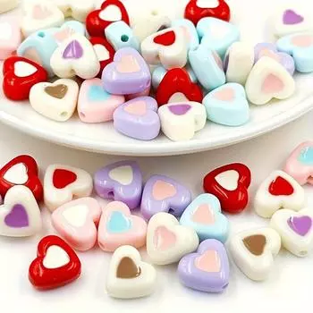 10/20/30 шт. Акриловые сладкие макароны цветные двухсторонние капли масла любовь бусины DIY браслет ожерелье серьги брелок цепочка для ног кулон отпуск 10pcs