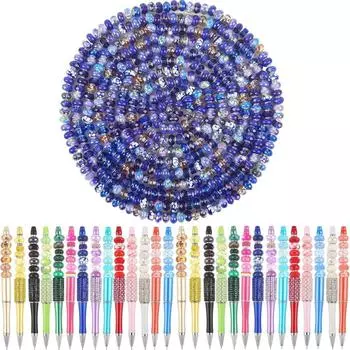 10/20/30 шт. Большие бусины с отверстиями, темно-синие, европейские бусины-ручки, садовые бусины, освещение, ремесло, интервальные бусины, сделай сам, браслет, ожерелье, серьги 10pcs