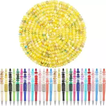 10/20/30 шт. Большие бусины с отверстиями, желтые, европейские, бусины-ручки, интервальные бусины, сделай сам, браслет, ожерелье, декоративные ювелирные изделия, производственные принадлежности 10pcs
