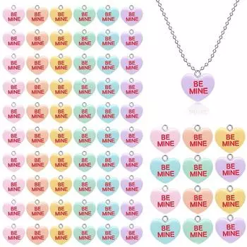 10/20/30 шт. День святого Валентина Конфетное Сердце Подвеска Любовь Смола Ожерелье Сердце Изготовление Ювелирных Изделий DIY Браслет Серьги Мастерство Аксессуары 10pcs