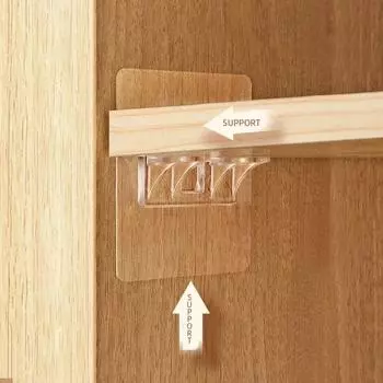 10/20/30 шт. Держатели для полок Настенные полки для гардероба Клеящиеся штифты Кронштейн для перегородки шкафа Зажим для поддержки шкафа