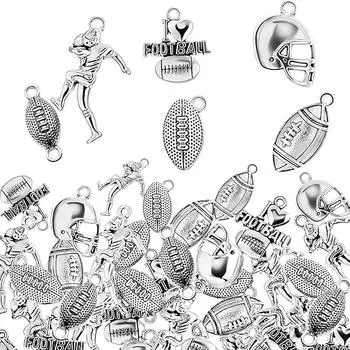 10/20/30 шт. футбольный кулон смешанного типа, кулон с футболистом, изготовление ожерелий, изготовление ювелирных изделий, аксессуары для поиска, ожерелье своими руками, браслет 10pcs