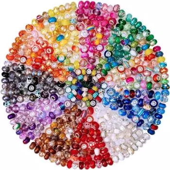 10/20/30 шт. Материал смолы Радуга Европейский Большие Отверстия Бусины Массовая Изготовление Ювелирных Изделий Большой Отверстия Интервал Ремесло Бусины Изготовление Браслета Ожерелья DIY Ремесло 10pcs