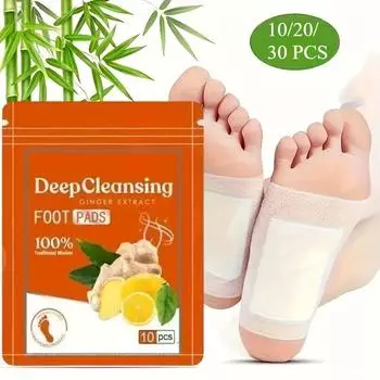 10/20/30 шт. Натуральный экстракт имбиря, глубоко очищающий пластырь для ног, восстанавливающий и расслабляющий ноги во время сна 10PCS оранжевый