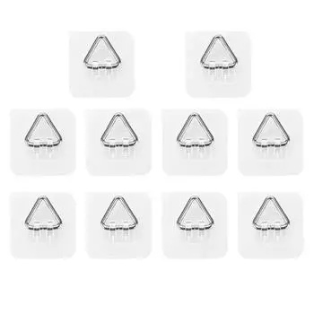 10/20/30 шт. Невидимые клейкие держатели для тарелок, Высокая грузоподъемность, Легко устанавливаются, Настенные держатели для тарелок, Подвешивание картин, Вертикальные крючки 10pcs