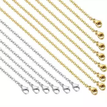 10/20/30 шт. Общая длина примерно 55 см Диаметр цепи 3 мм Застежка-карабин Цепочка-крест Универсальная цепочка Аксессуары для украшений своими руками Цепочка 10pcs