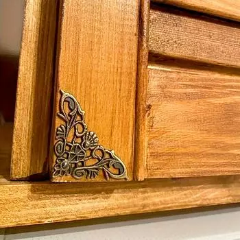 10/20/30 шт. Печать наклеек в стиле ретро Мебельная фурнитура Мебельные украшения Ювелирные изделия Шкаф Углы стола Винный шкаф 10pcs