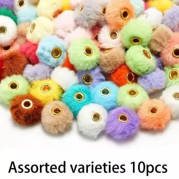 10/20/30 шт. плюшевые бусины-пузыри разноцветные мягкие бусины-пузыри DIY ручка ювелирные изделия брелок ремесленные аксессуары Assorted varieties 10pcs