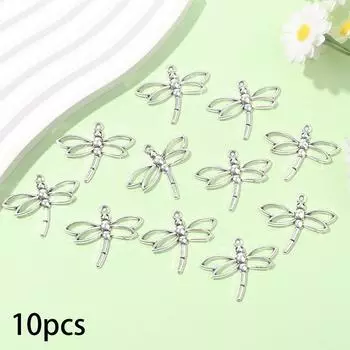 10/20/30 шт. Подвеска в виде стрекозы из сплава, ретро-подвеска в виде насекомых, подвеска в виде крыльев, сделай сам, летний пляж, браслет-цепочка для ног, серьги, брелок 10pcs