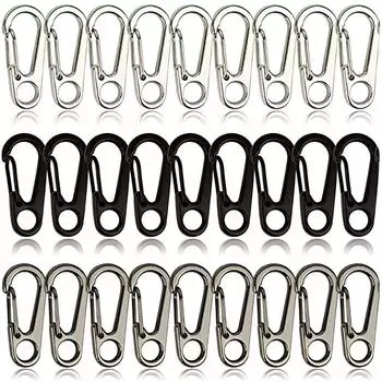 10/20/30 шт., пряжка-лобстер, брелок для ключей, мини-карабины, уличные, для кемпинга, пешего туризма, пряжки из сплава, весенние карабины, брелки, инструмент 10pcs (Gun Color)