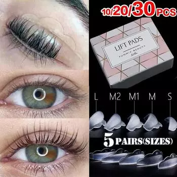 10/20/30 шт., силиконовые подушечки для завивки ресниц, края подсолнуха, переработка ресниц, стержни, щит, лифтинг, 3D щипцы для завивки ресниц, аксессуары для макияжа, аппликатор, инструменты 10PCS/5PAIRS